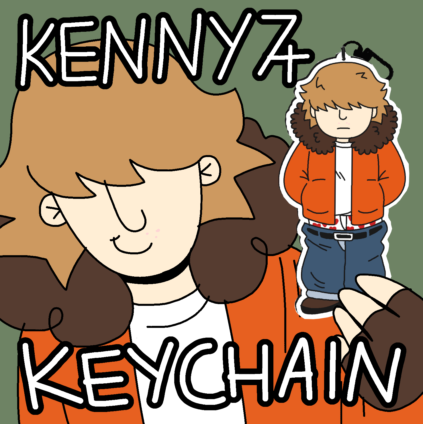 South Park74 KENNY MCCORMICK full-body KEYCHAIN!