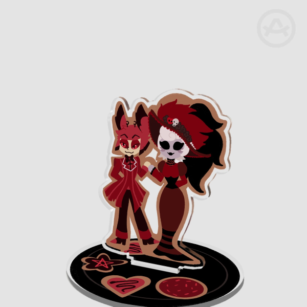 Alastor and Rosie Cookie Clear Acrylic Standees