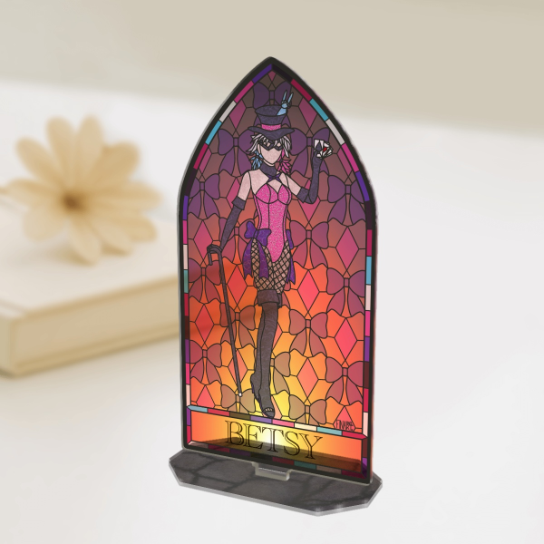 Betsy Grayson TRANSPARENT Stained Glass Acrylic Stand