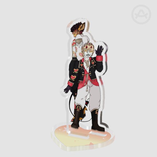 Alastor and Lucifer Clear Acrylic Standees