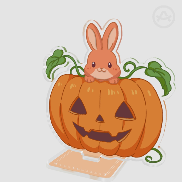 Pumpkin Bunny Clear Acrylic Standee