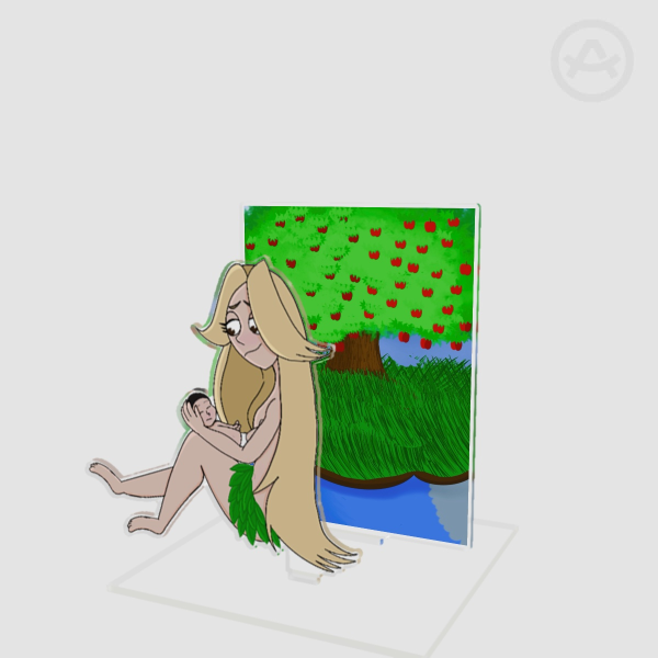 Eve and Baby Cain Double Insert Acrylic Standee