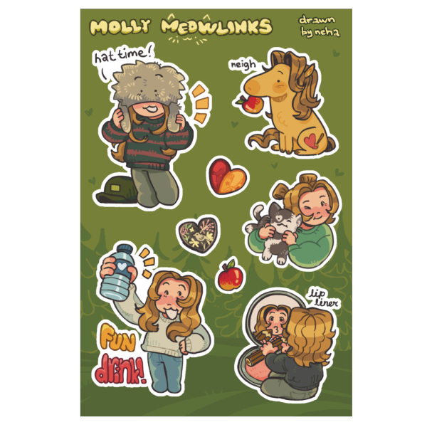 Molly Meowlinks Sticker Sheet
