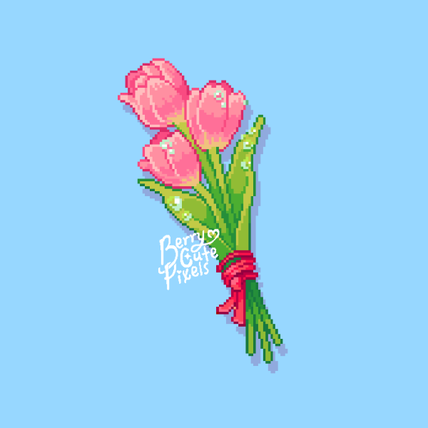 🌷 Tulip Sticker Clear HOLO - Original Art