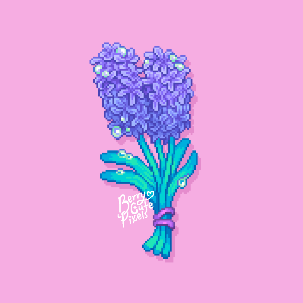 🪻 Hyacinth Sticker Clear HOLO - Original Art