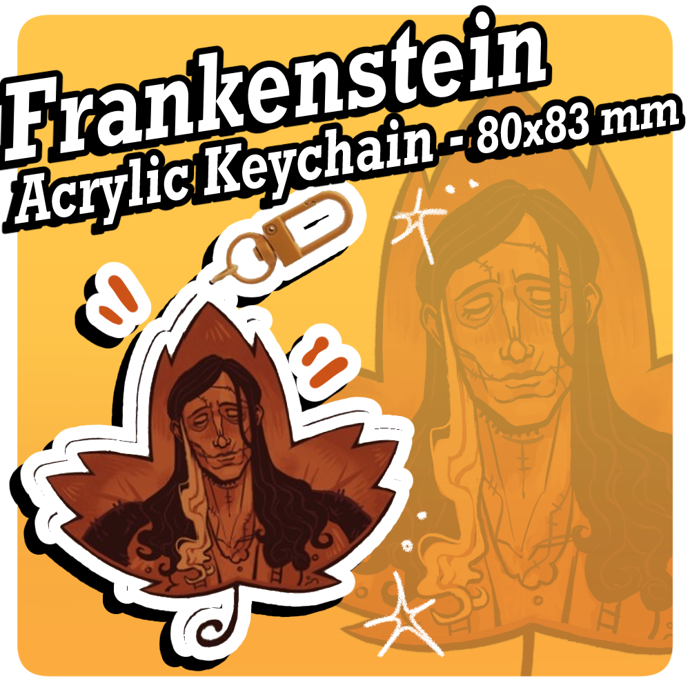 Frankenstein Leaf Acrylic Keychain 