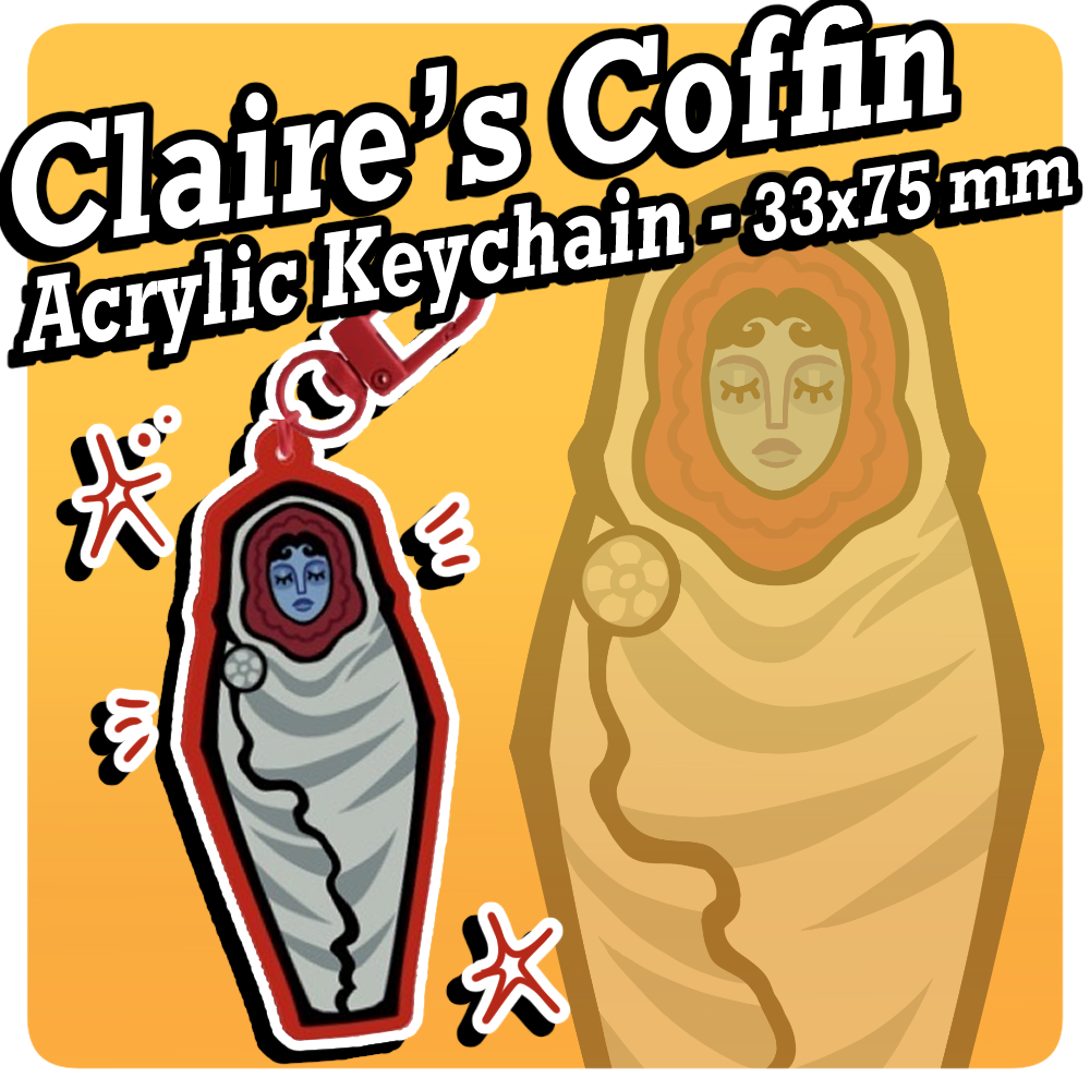 Claire Frankenstein Coffin Acrylic Keychain