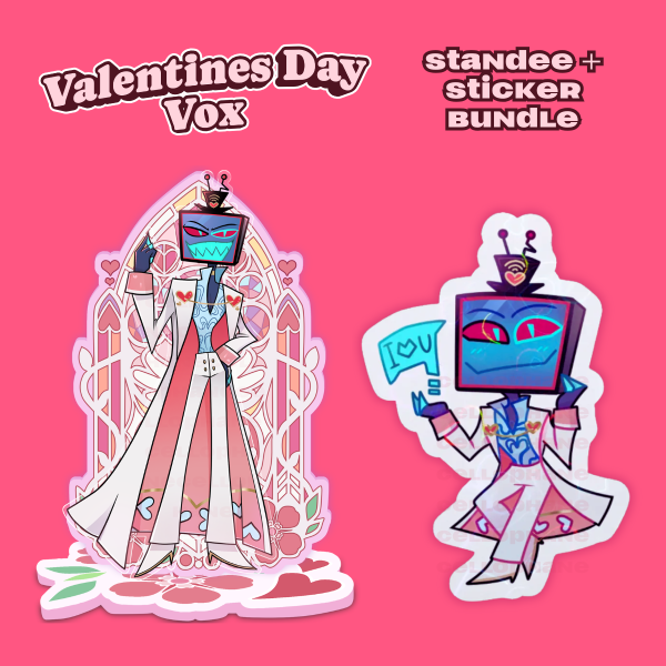 VDAY VOX STANDEE + STICKER BUNDLE