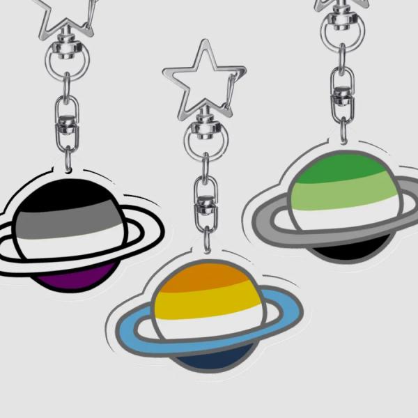 Aroace Planet Keychain set