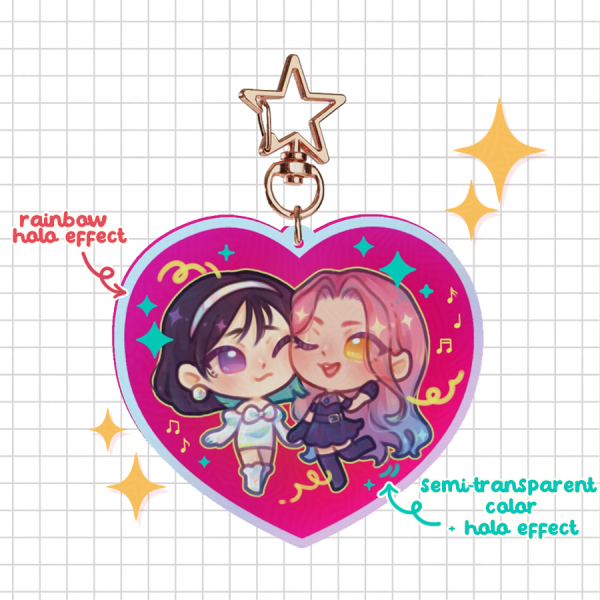 ALNST MiziSua Holo Heart Keychain