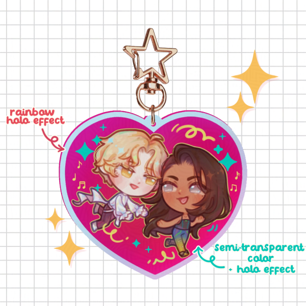 ALNST HyuLuka Holo Heart Keychain