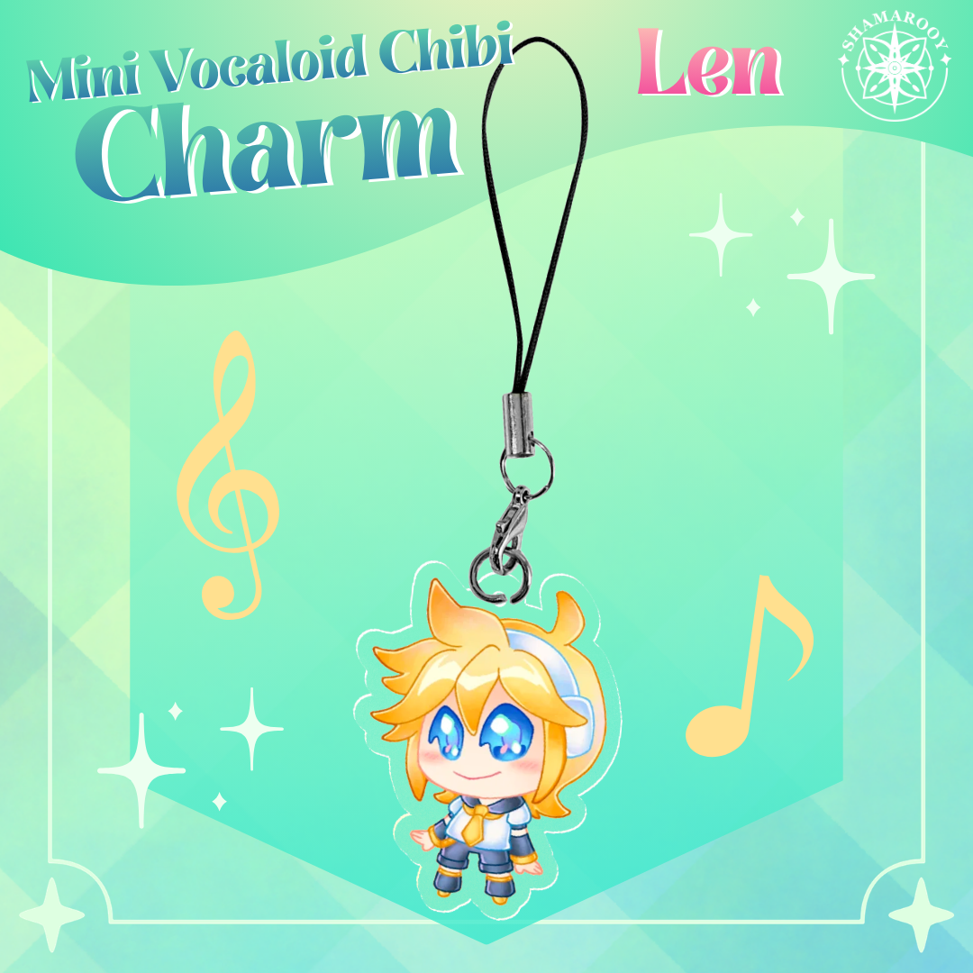 [Vocaloid] Chibi Len Clear Acrylic Keychain Charm