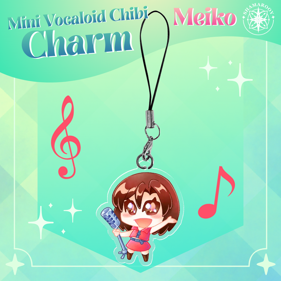 [Vocaloid] Chibi Meiko Clear Acrylic Keychain Charm