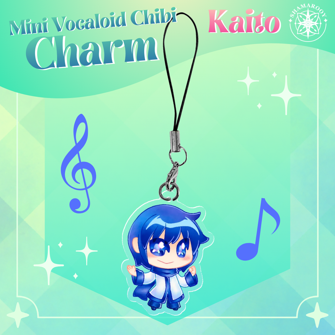 [Vocaloid] Chibi Kaito Clear Acrylic Keychain Charm