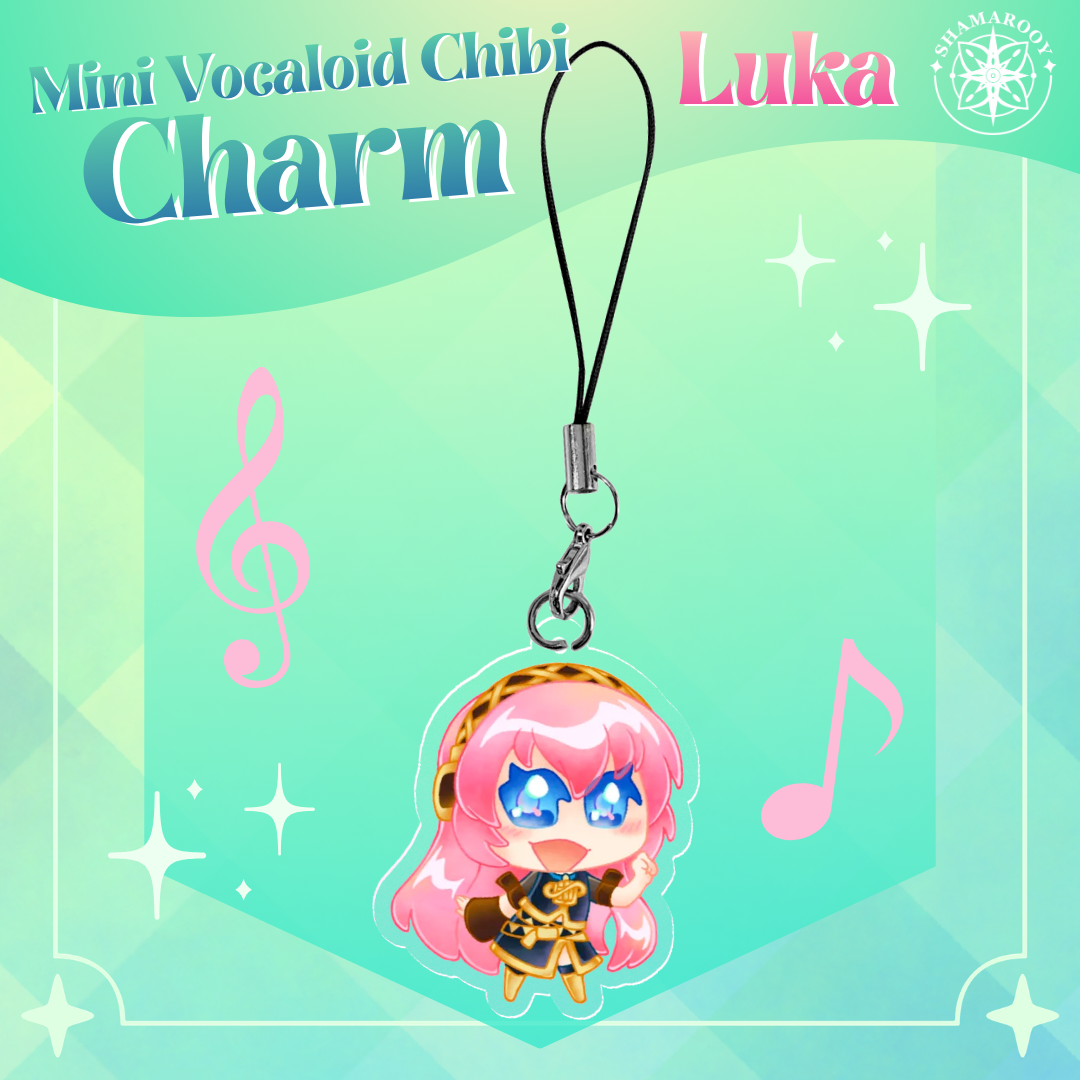 [Vocaloid] Chibi Luka Clear Acrylic Keychain Charm