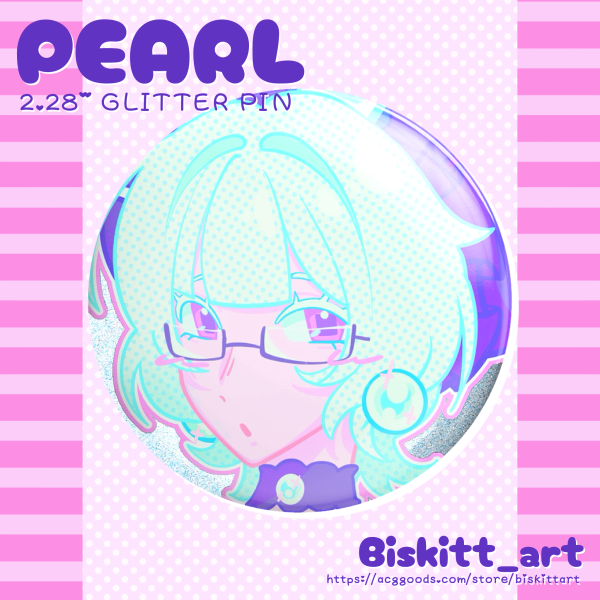 ORIGINAL CHARACTER -Pearl Sparkly Badge