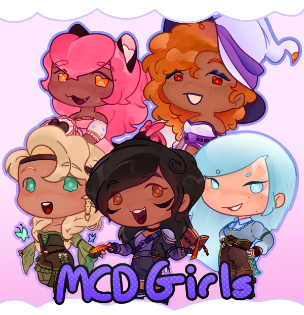 MCD girls Holo sticker pack