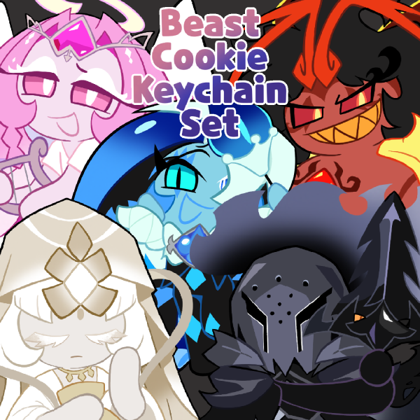 Beast Cookie Keychain Set