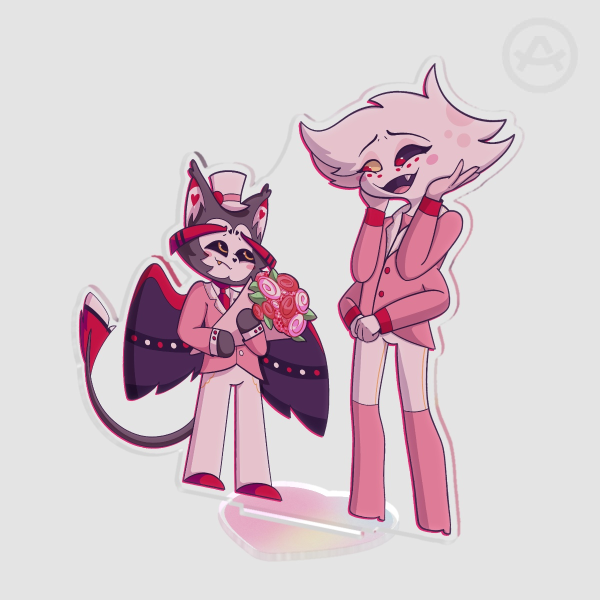Huskerdust Valentine's standee- Husk and Angel Dust
