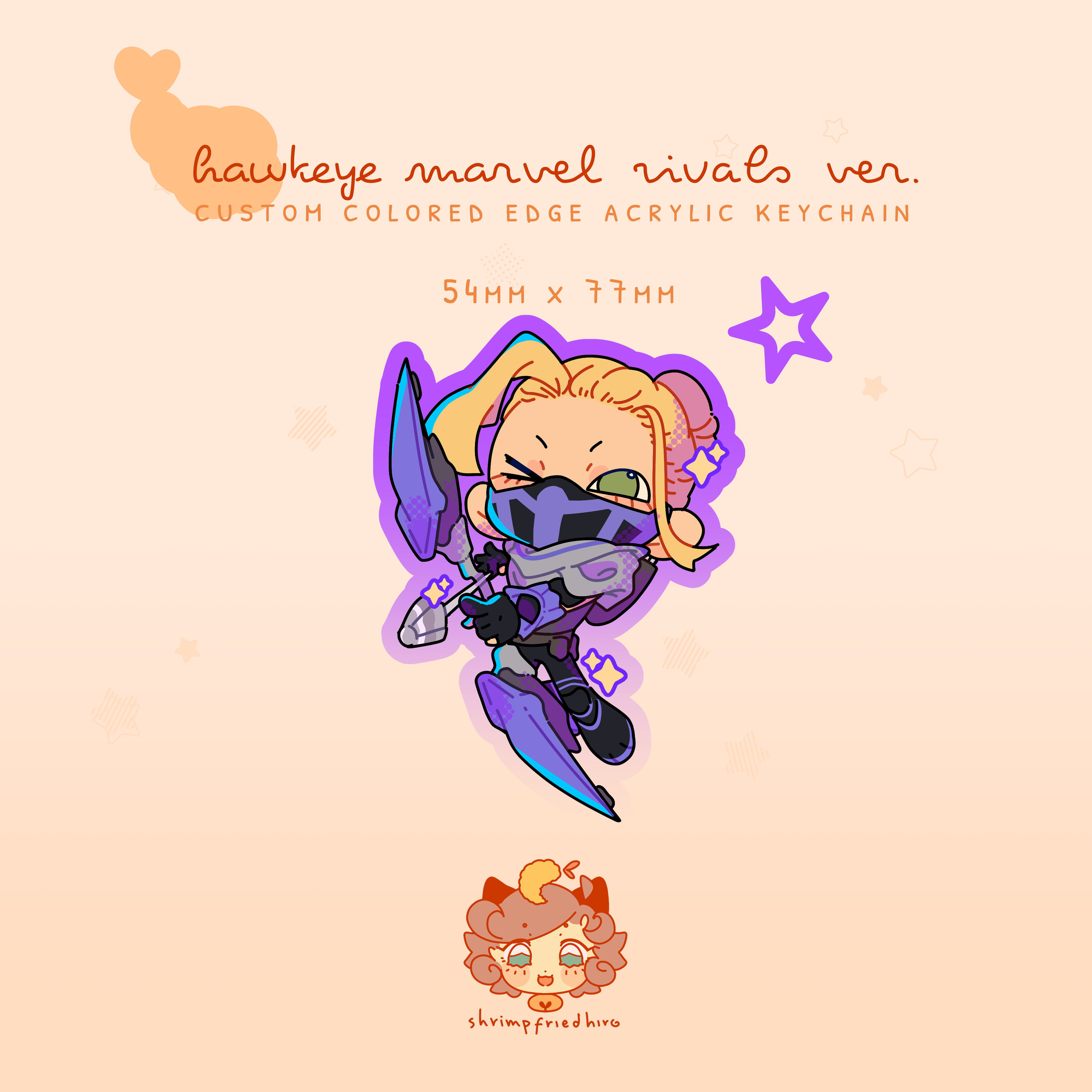 MARVEL RIVALS ✩ Hawkeye ✩  Colored Edge Acrylic Keychain
