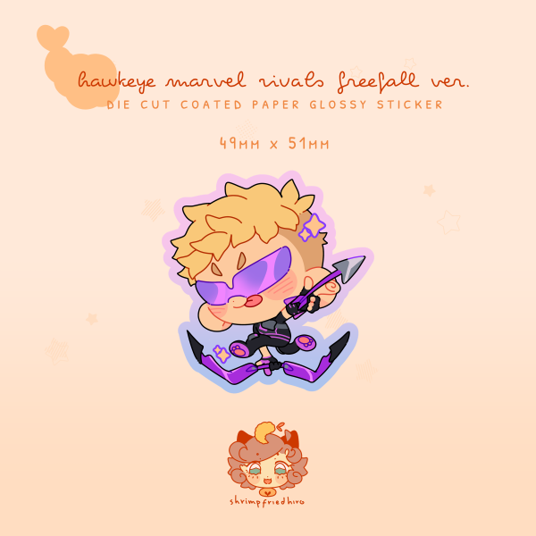 MARVEL RIVALS ✩ Hawkeye ✩  Colored Edge Die Cut Sticker