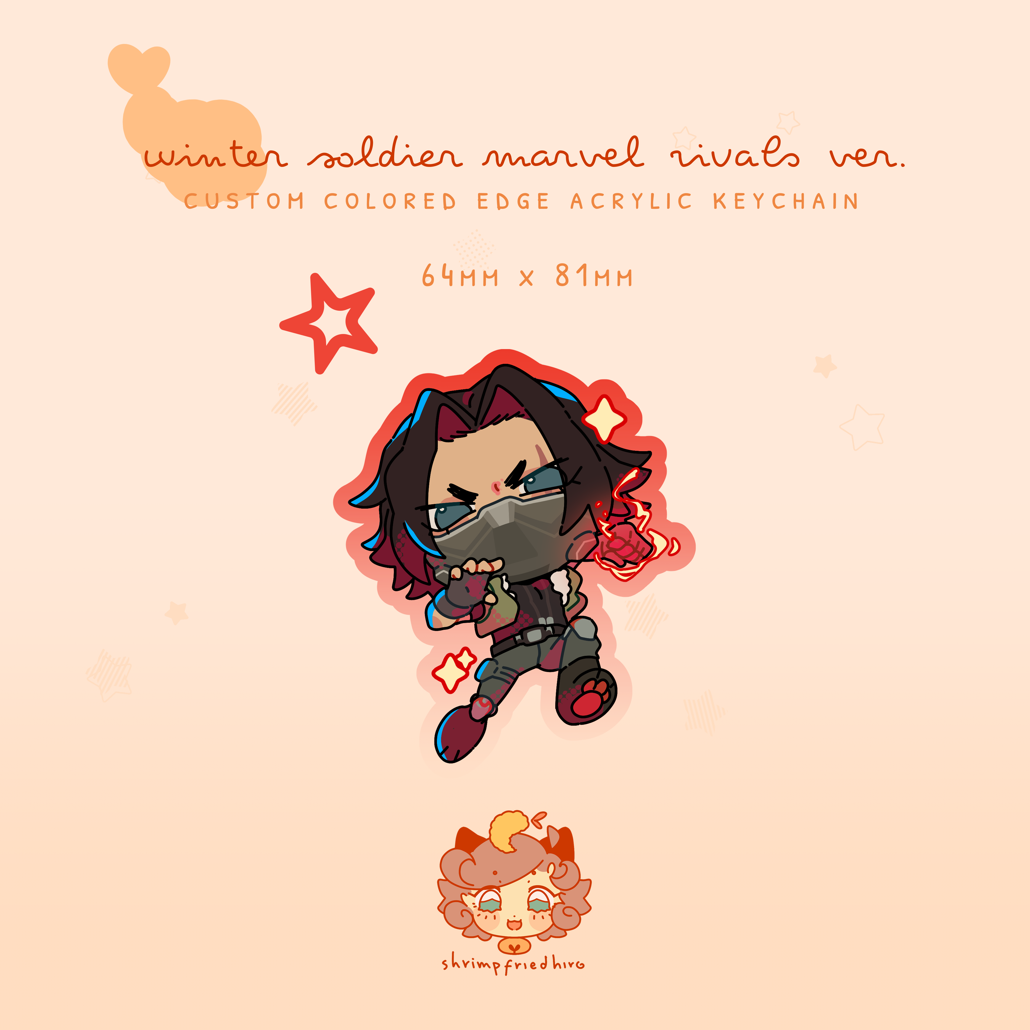 MARVEL RIVALS ✩ Winter Soldier ✩  Colored Edge Acrylic Keychain
