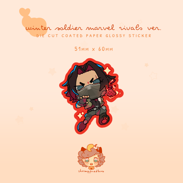 MARVEL RIVALS ✩ Winter Soldier ✩  Colored Edge Die Cut Sticker