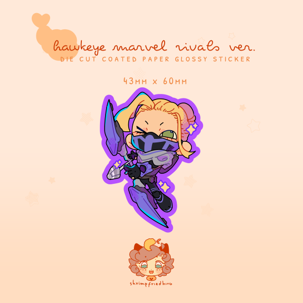 MARVEL RIVALS ✩ Hawkeye ✩  Colored Edge Die Cut Sticker