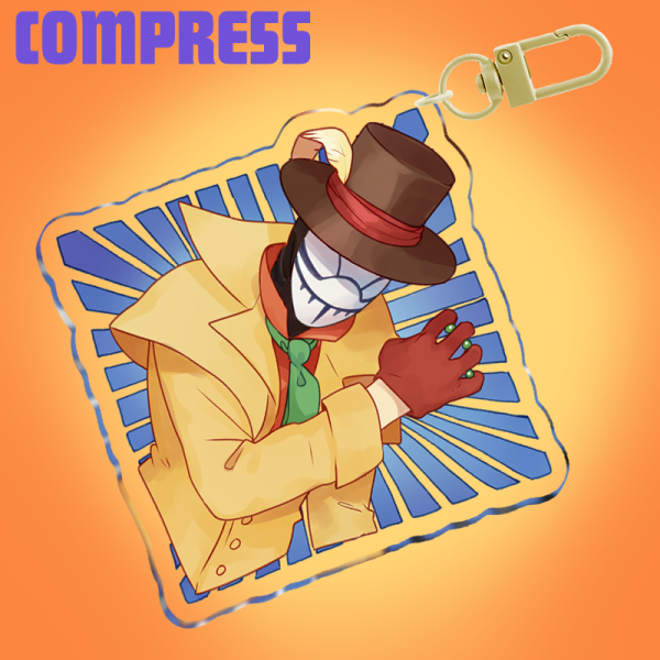 Compress Clear Acrylic Keychain