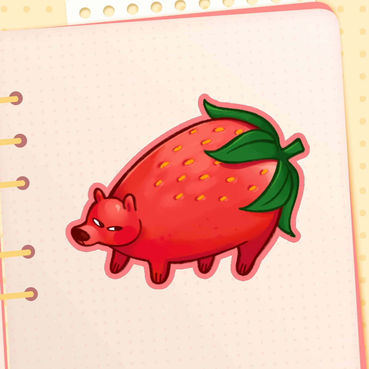 Strawbearry Sticker