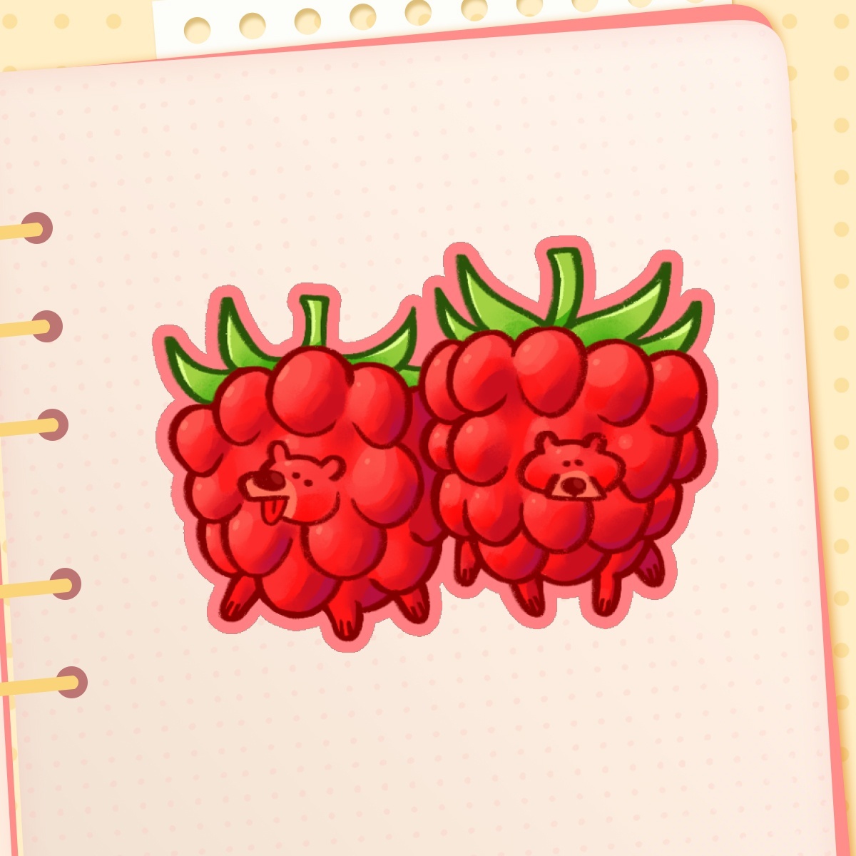 Raspbearries Sticker