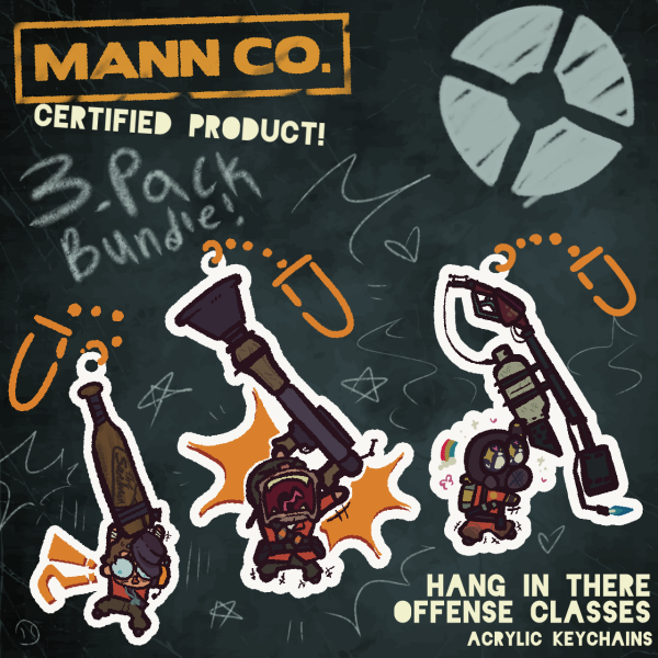 TF2 Offense Class Keychain Bundle