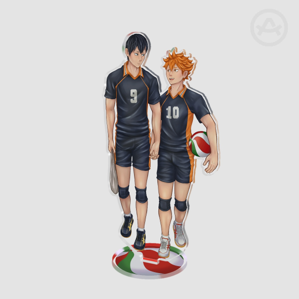 6" Haikyuu tobio and hinata ship Clear Acrylic Standees