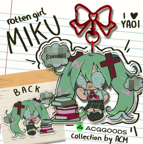 Rotten Girl Miku VOCALOID Acrylic Keychain