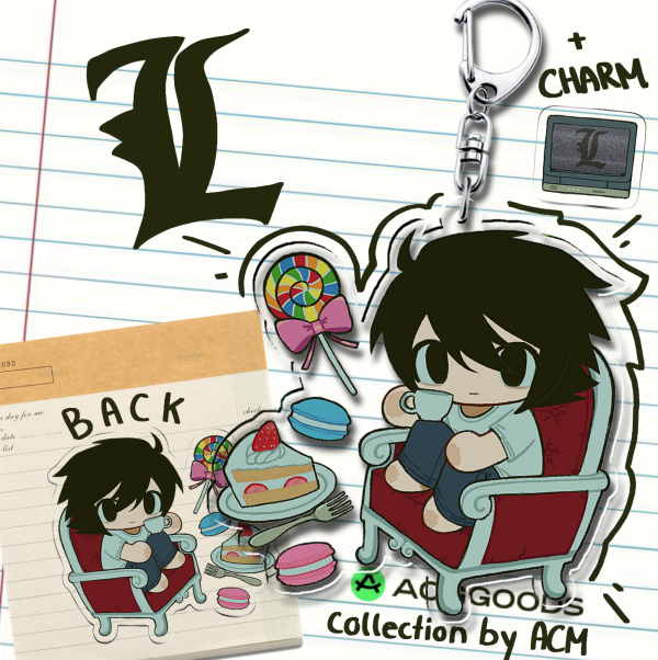 L DEATH NOTE Connection Acrylic Keychain