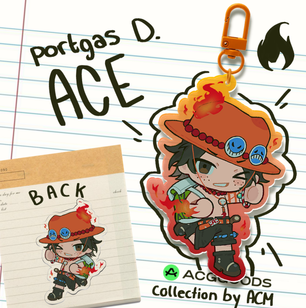Ace ONE PIECE Acrylic Keychain