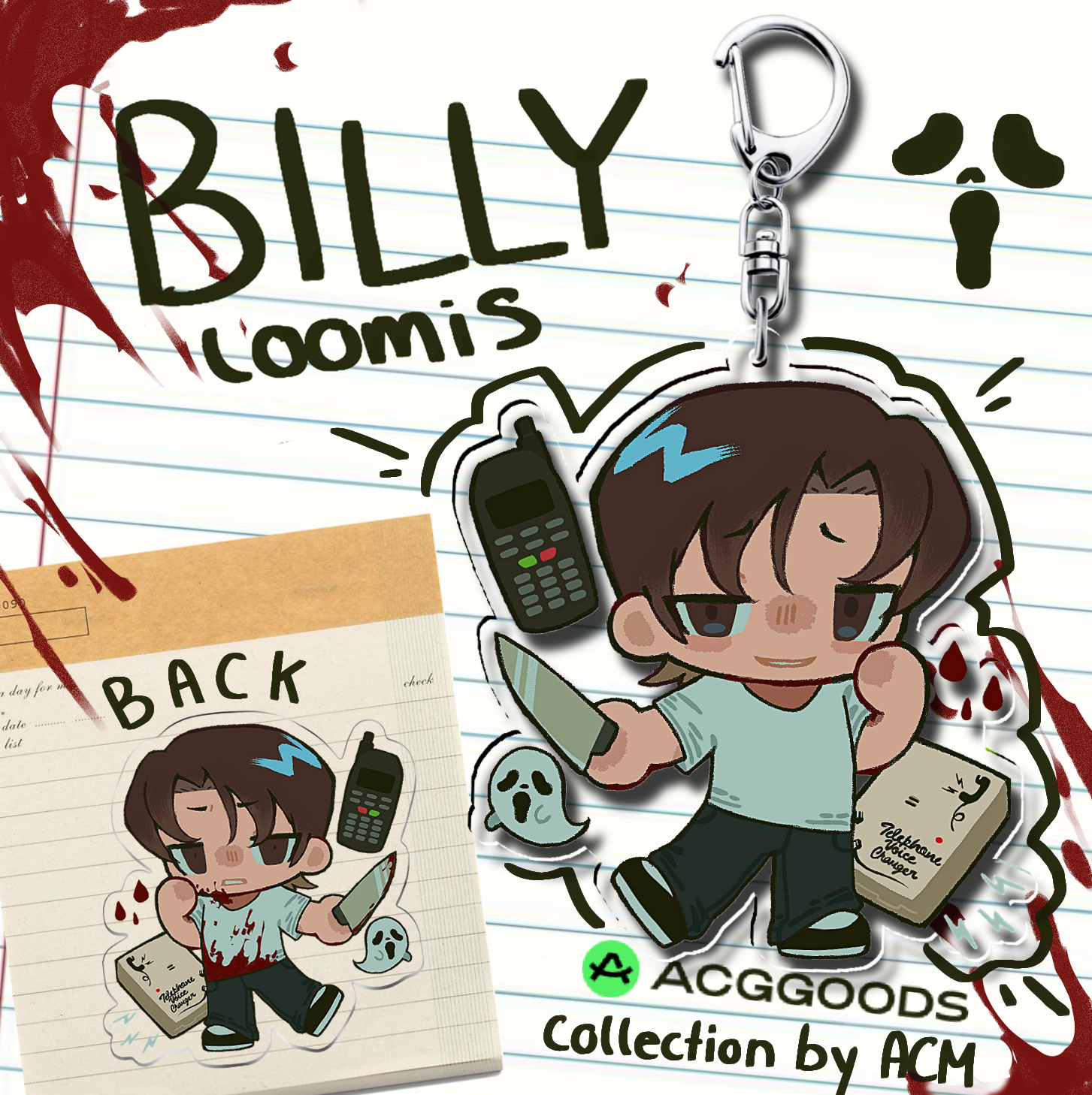 Billy Loomis SCREAM Acrylic Keychain