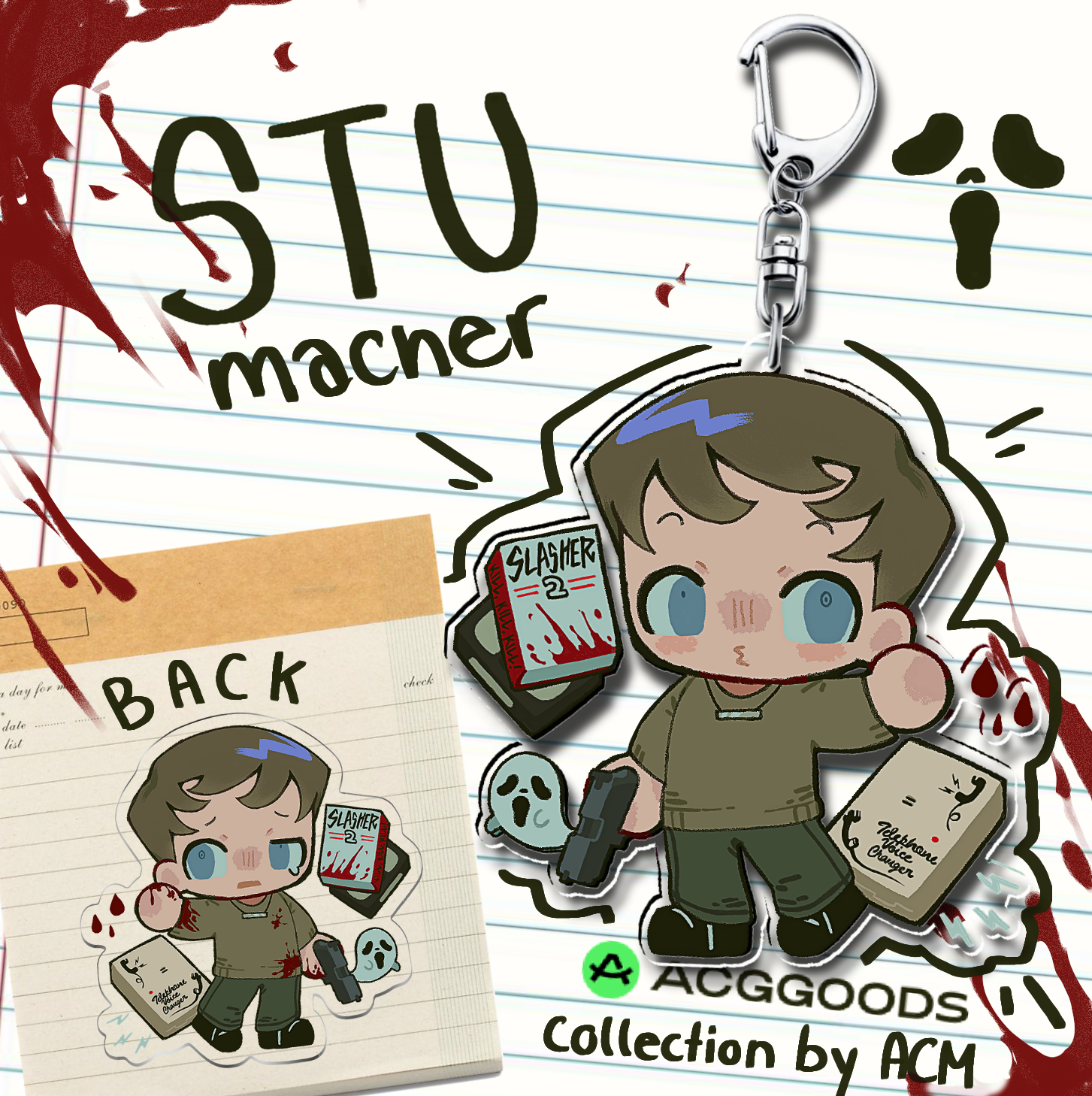 Stu Macher SCREAM Acrylic Keychain