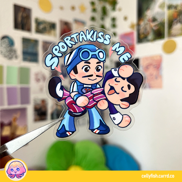 Sportakiss Me - Sportacus Lazy Town - Clear Sticker