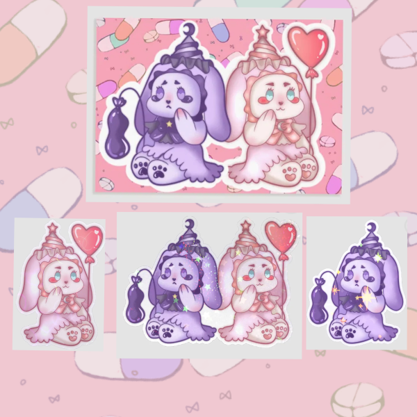 clown bunny set