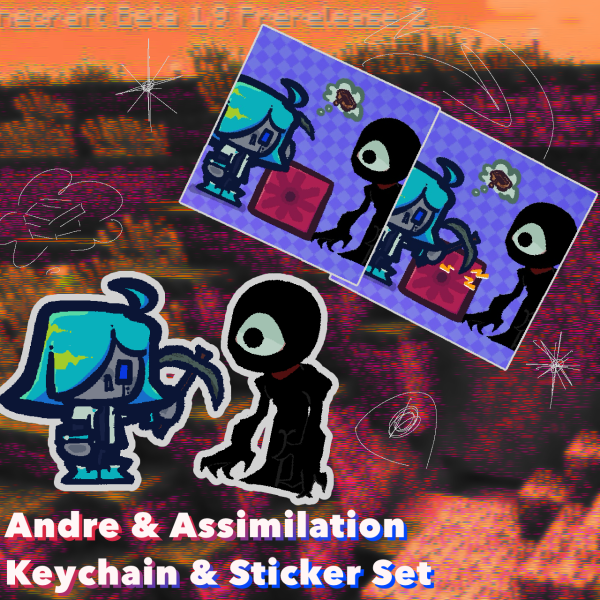 AndreW2002 & Assimilation Keychain & Sticker Set