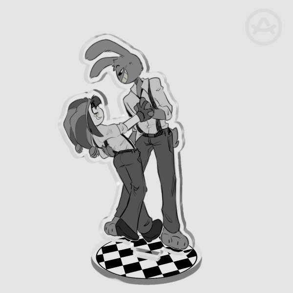 Noir FunnyBunny Standee
