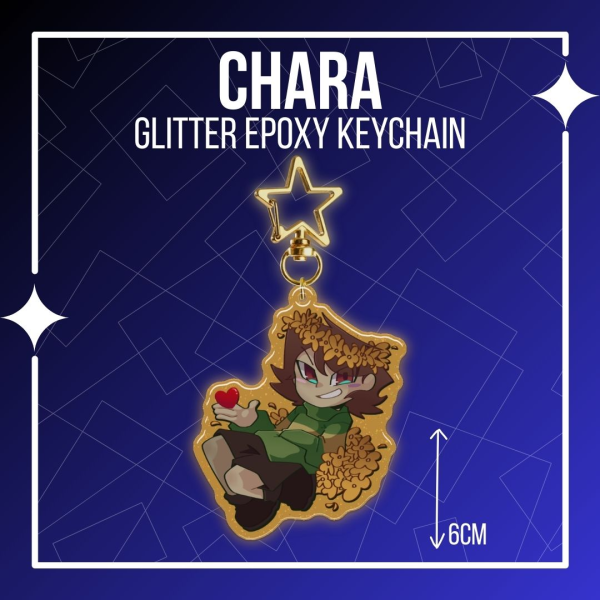 Chara - Epoxy Glitter Keychain