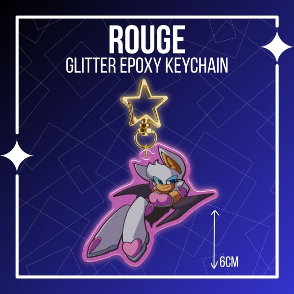 Rouge - Epoxy Glitter Keychain