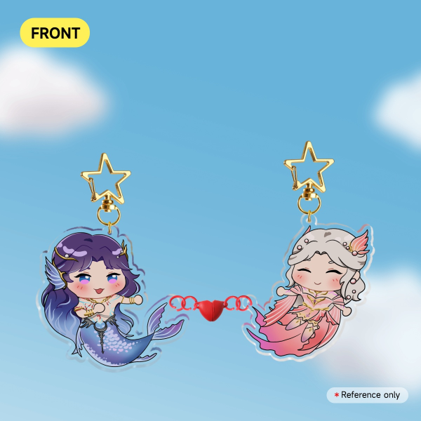 LADS Lemurian Sea God Mermaid Rafayel and MC (Light) Magnetic Keychains