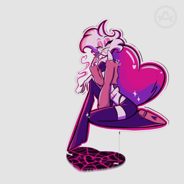 Hazbin Hotel Angel Dust Valentine Acrylic Standees