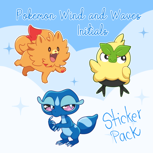 [POKEMON] Wind and Waves Initials Pack STICKERS