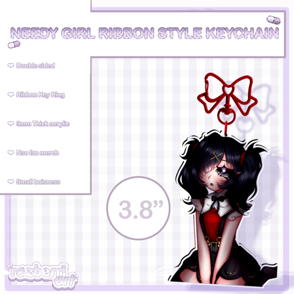 Needy Girl Ribbon Style Keychain