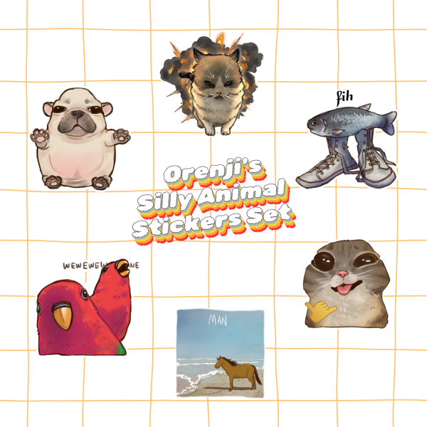 Orenji's Silly Animal Stickers Set