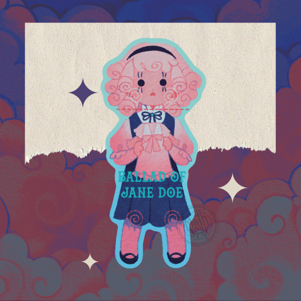 Jane Doe ✦ Colored Edge Sticker